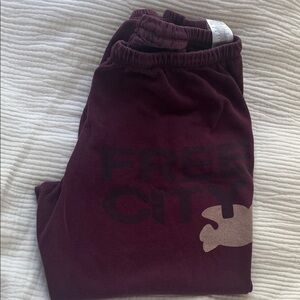 Free City Women’s   Maroon Joggers